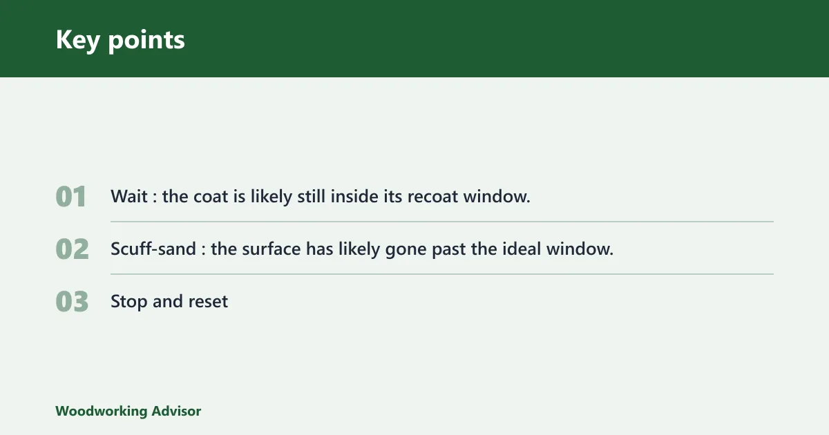 Key points: How long between coats of polyurethane?