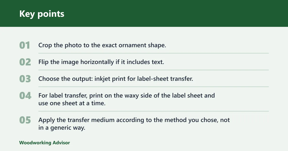 Key points: How do you print and transfer the photo?