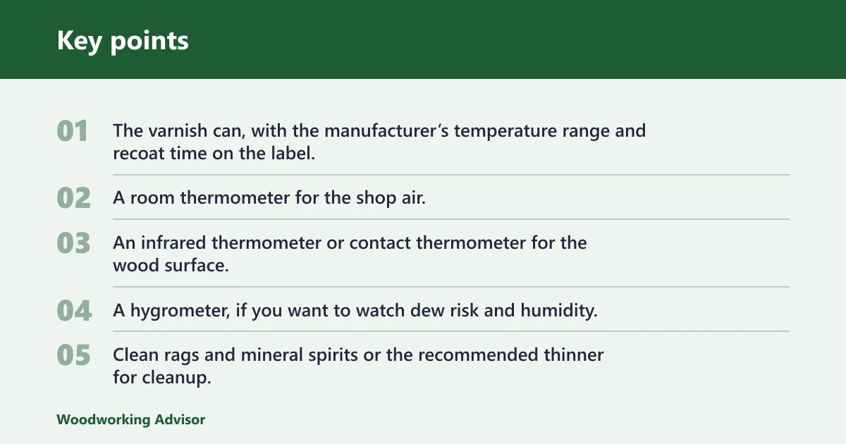 Key points: What you'll need