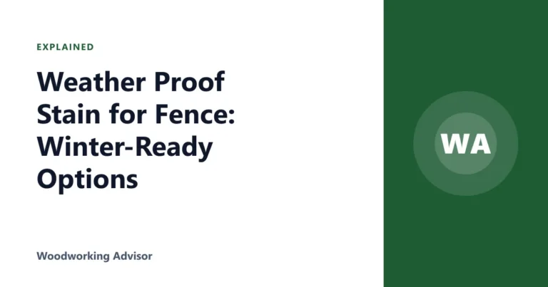 Weather Proof Stain for Fence: Winter-Ready Options