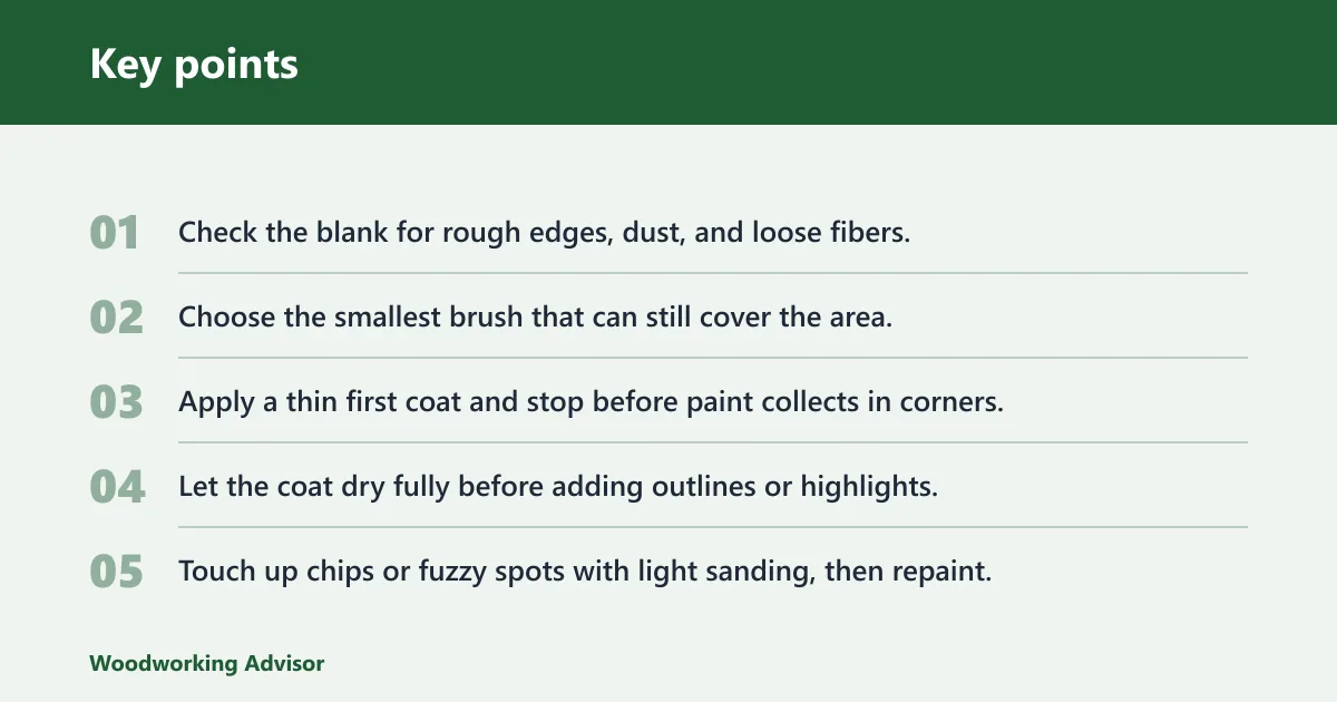 Key points: How do you avoid bleed, pooling, and chips?