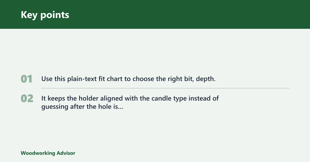 Key points: Candle fit chart