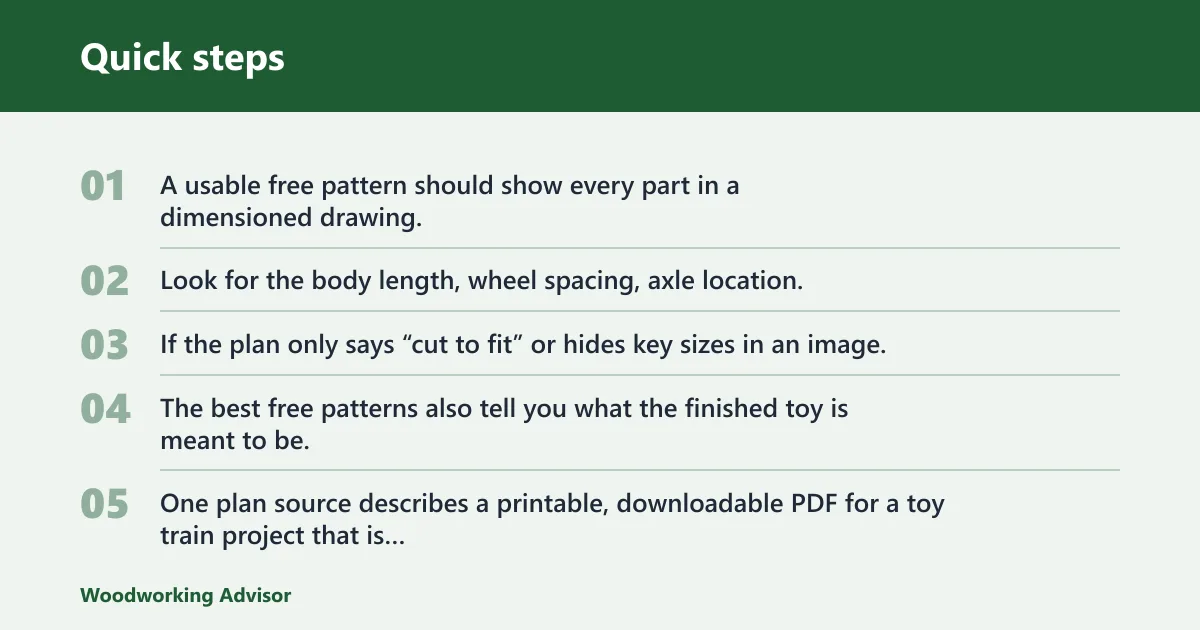 Quick steps: How to judge a free toy train pattern