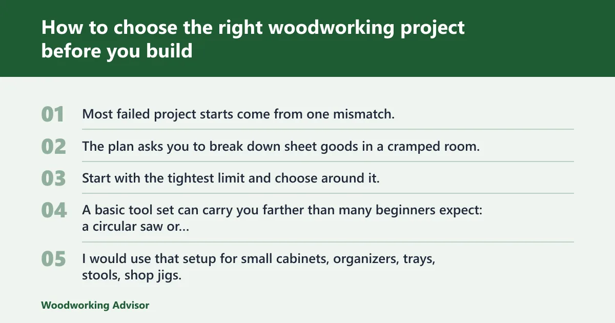 Steps: How to choose the right woodworking project before you build